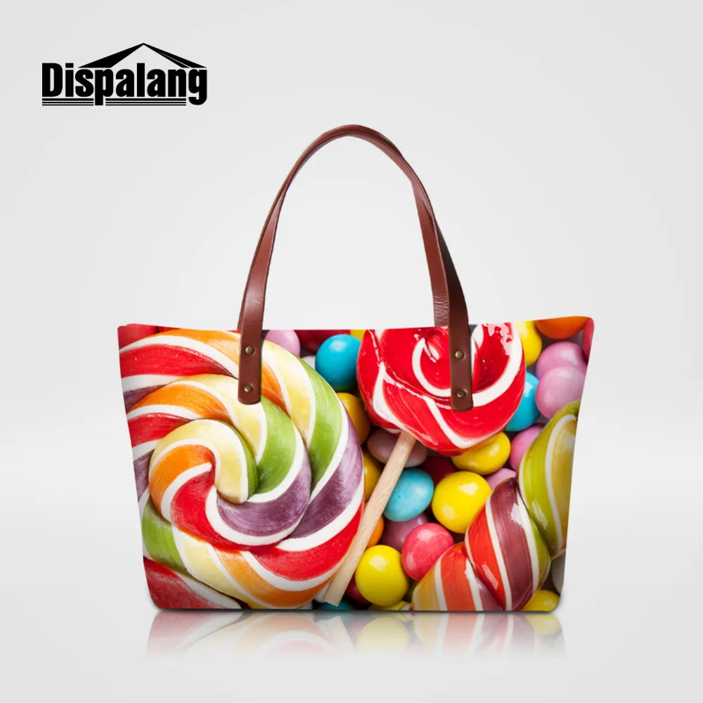 

Dispalang Summer Bag For Women Shoulder Bag Candy Printed Big Handbag Travel Holiday Beach Bag Luxury Designers Tote Hand Bag