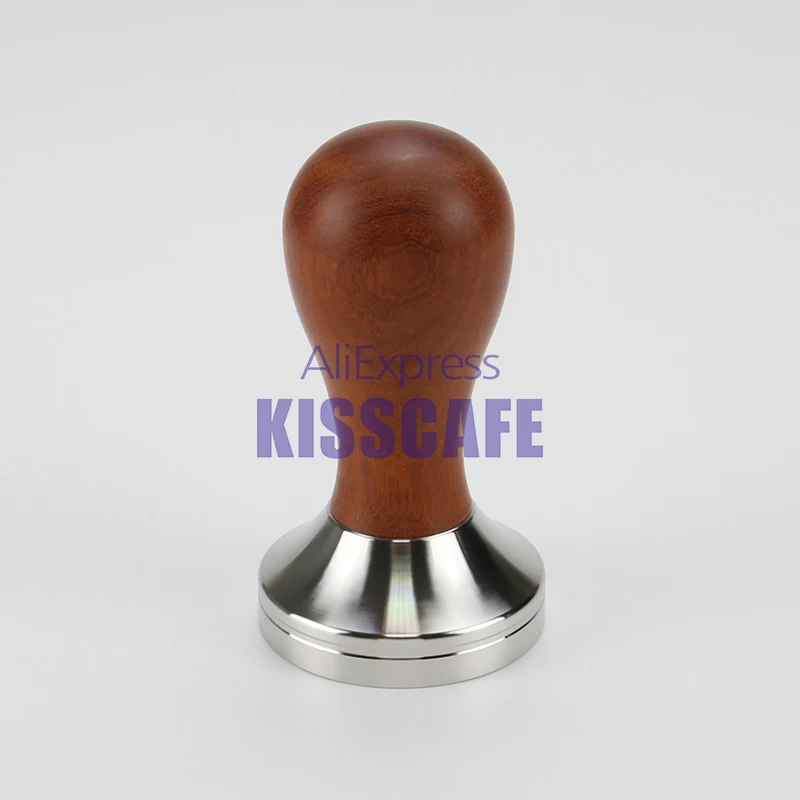 304 Stainless Steel Base Red Wood Handle Tamper 41MM 49MM 51MM 53MM 58MM 58.35MM Coffee Powder Hammer Coffee Accessories