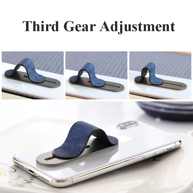 Universal Finger Ring Holder Phone Ring Denim Mobile Phone Grip Stand Multi Band Smart Back Sticker For iphone samsung ipad