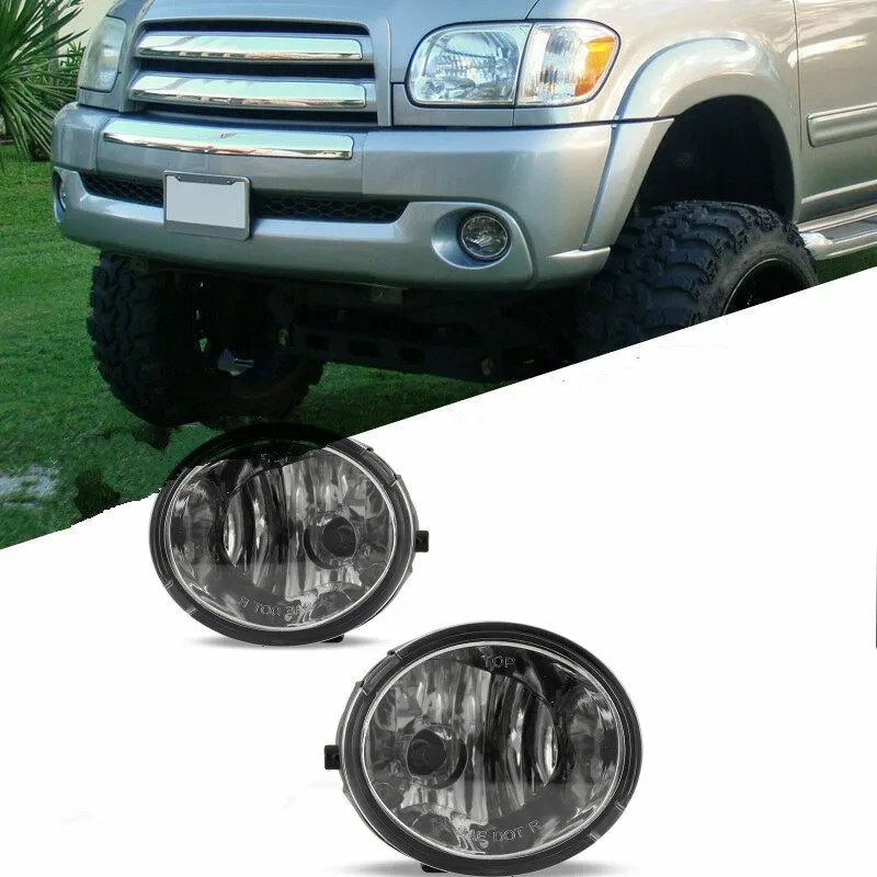 

JanDeNing For Clear Fog light Front Lamps Full Kit W/ Harness For Toyota Tundra 2000-2006/ Sequoia 2001-2007