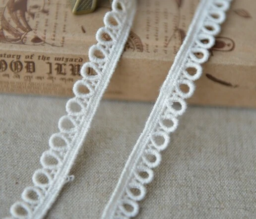 

20 yard 1cm 0.39" wide ivory cotton lace trim ribbon DSH10026L4K613