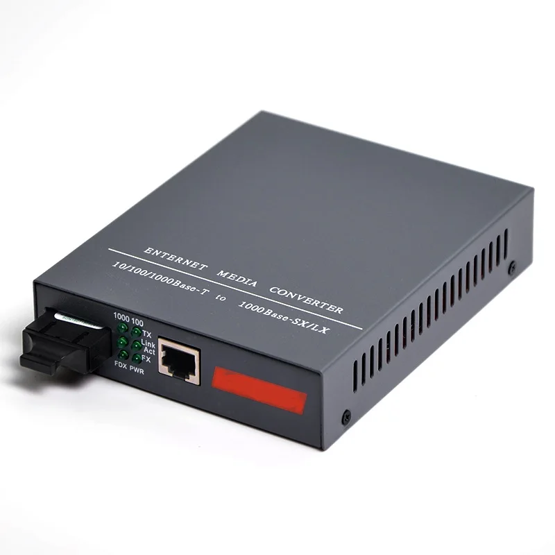 

10/100/1000Mbps HTB-GS-03 Gigabit Fiber Optical Media Converter Singlemode Dual Fiber SC Port 20KM Internal Power Supply