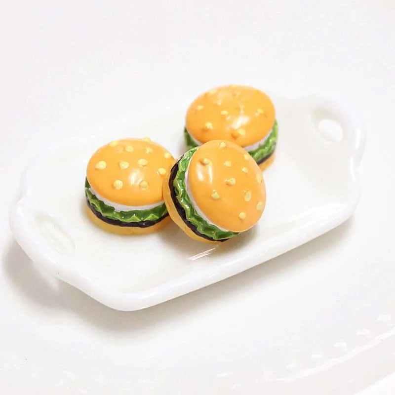 5Pcs Mini Hamburger Supplement Charms Filler Addition for Slime DIY Polymer Accessories Toy additives for slimes for Kids