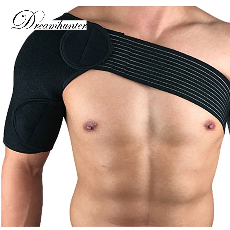 Protezioni per la spalla professionali regolabili compressione pallacanestro Badminton tracolla cinghie per cintura Brace Back