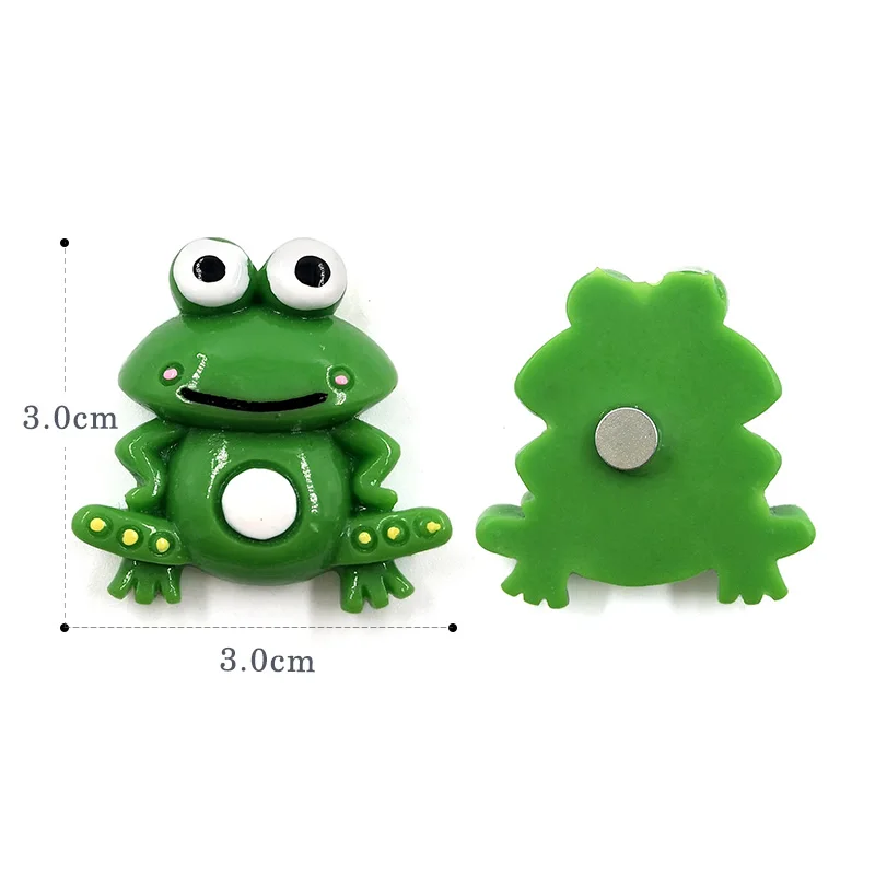 6pcs Green Frog fridge magnets 3D Resin Craft whiteboard Refrigerator Kid Message post Home DIY Decoration Accessories