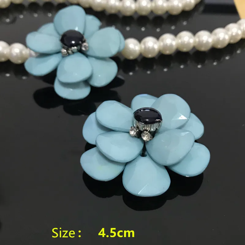 3D flower rhinestones beaded decoration button patches sweater coat dress applique shoes bags decoration Patch DIY Apparel