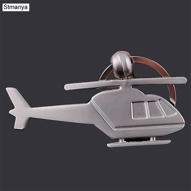 Helicopter key chain  stainless steel Keychain Car Key Chain  aircraft modeling Key Ring Birthday Gift For Man Women #17145