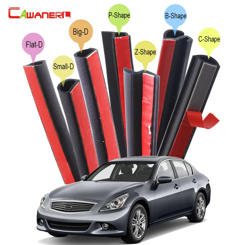 Cawanerl Car Accessories Sealing Seal Strip Kit Auto Rubber Weatherstrip Seal Edge Trim For Infiniti G G25 G37 G35