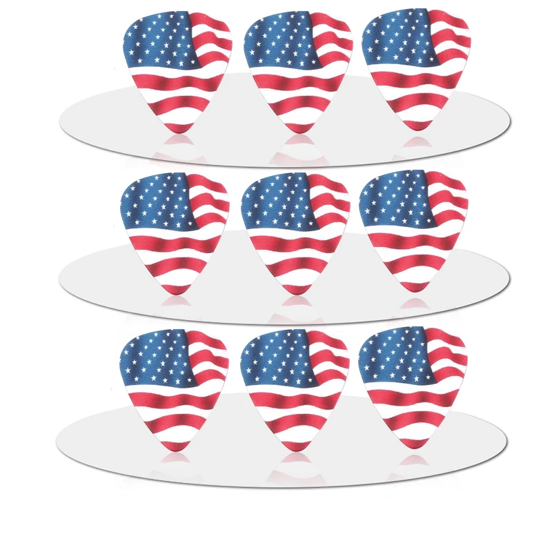 SOACH  50pcs Thickness 0.71mm Newest high quality exquisite Flag of the United States pick guitar picks guitar paddle