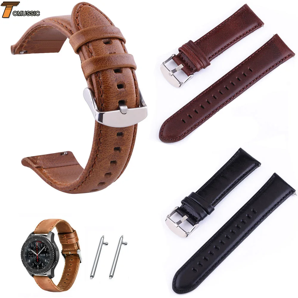 Dark Brown Black Watchbands 18mm 20mm 22mm 24mm Genuine Leather Band Men Women Handmade Vintage Wrist Watch Band Strap