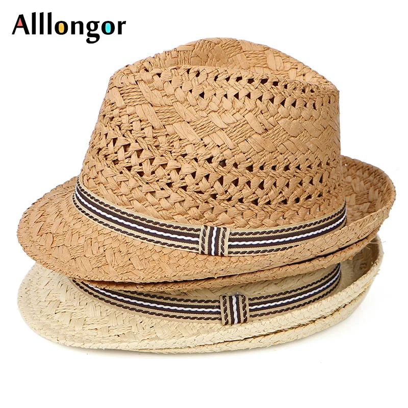 Summer Women Sunhat Panama Straw Jazz Hat Men 2024 Cowboy Hats Solid Unisex Beach Caps Sun Hats sombrero mujer chapeu fedora Hat