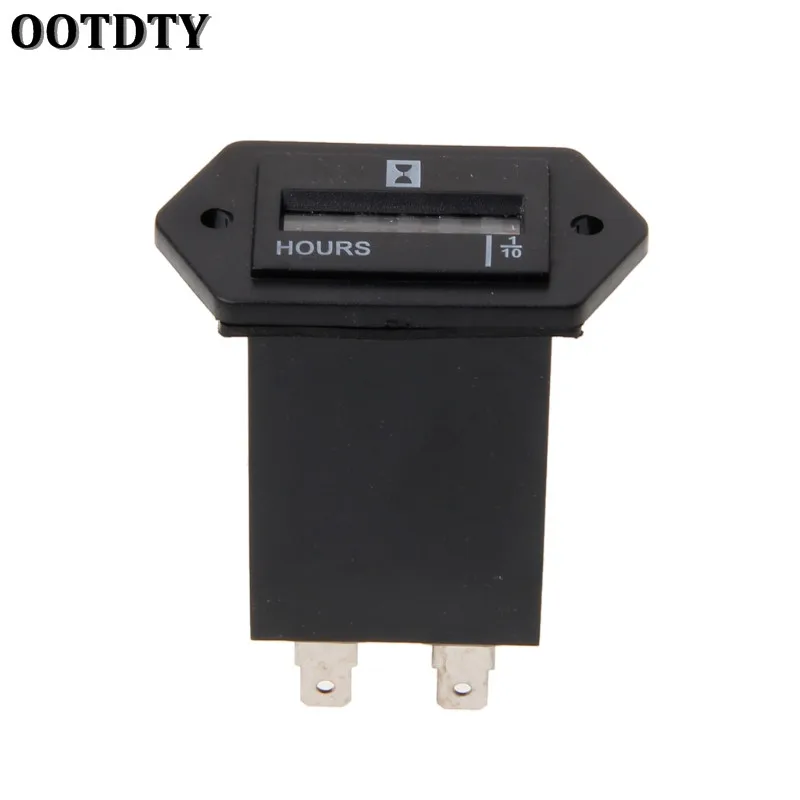 OOTDTY New Generator Sealed Hour Meter Counter Tractor Truck Hourmeter Rectangle DC 10V-80V for Boats Trucks Tractors Cars