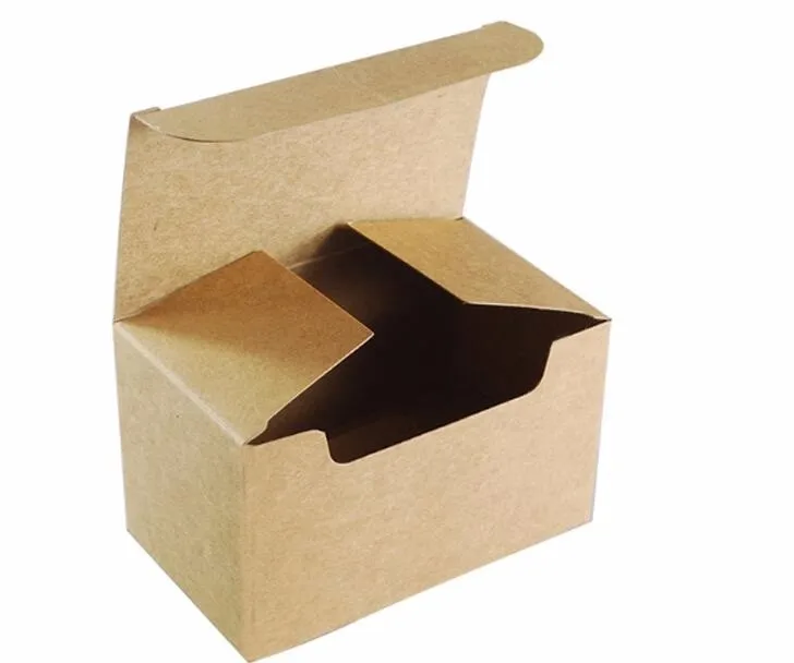 Black Kraft Cardboard Boxes Gift Craft Play Business Name Card Tea Packaging Soap Paper Boxes 10*6*6cm