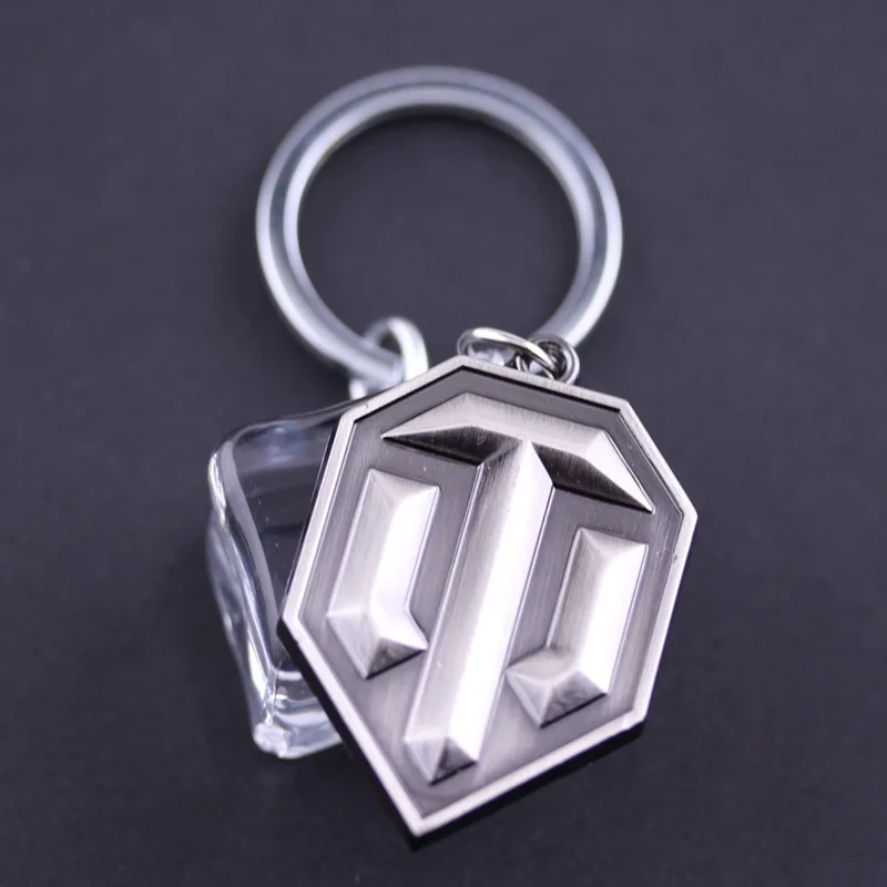 Hot Sale Llaveros Metal keychain Metal World of Tank Key Chain Chaveiro Keyring WOT Key Ring For Men gift wholesale #17064