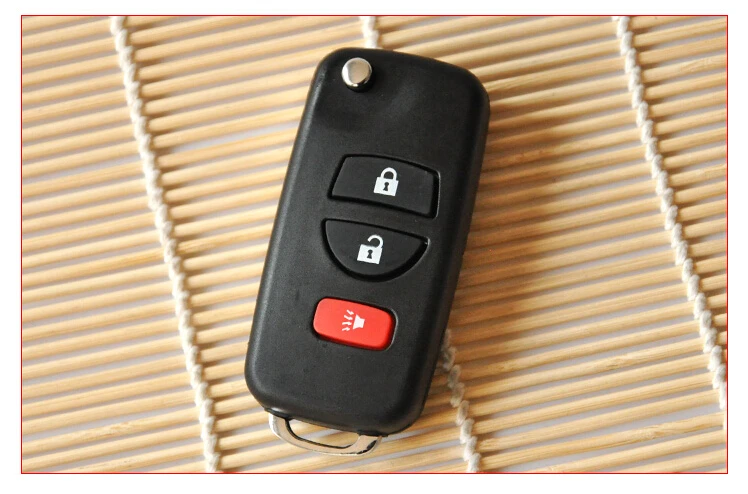 Brand New 3 Buttons Modified Folding Flip Remote Key Shell Blanks Fix For Nissan Tiida 2+1 Buttons FOB Case