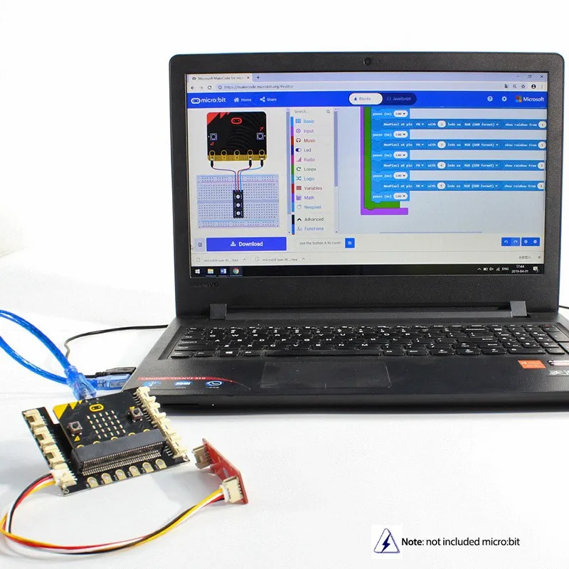 Imagem -04 - Elecrow Crowtail Micro: Bit Kit de Programação de Aprendizagem Eletrônico Faça Você Mesmo Vapor Educacional Starter Kit para Projetos de Microbit Makecode