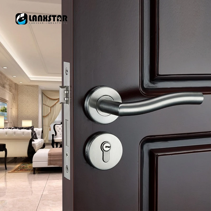 Homegrown Top Quality Stainless Steel Split Lock Indoor Mute Lockcore High Strength Hardware Lockset Room Door Locks