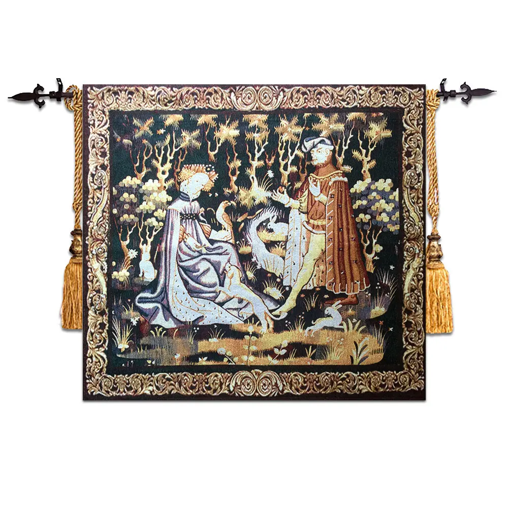 

Belgium jacquard wall hanging tapestry European court decorative tapestries decorative paintings canvas murals home painting