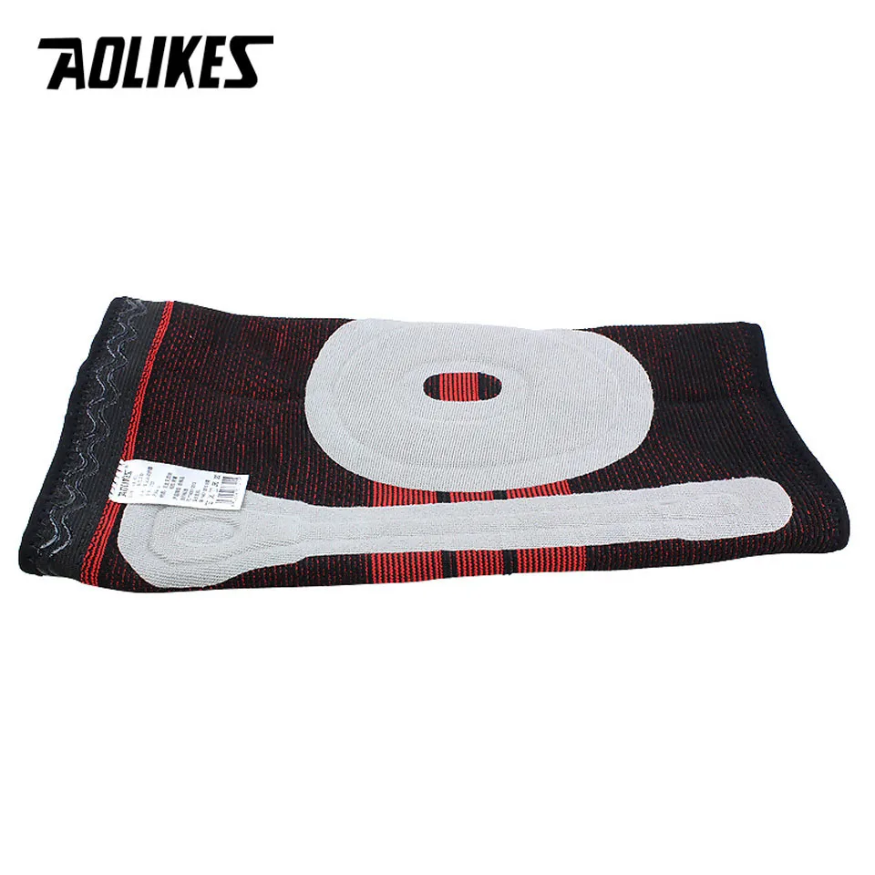 AOLIKES 1PCS Basketball Support Silicon Padded Kneepad Knee Pads Support Brace Meniscus Patella Protector Sports Safety Protect