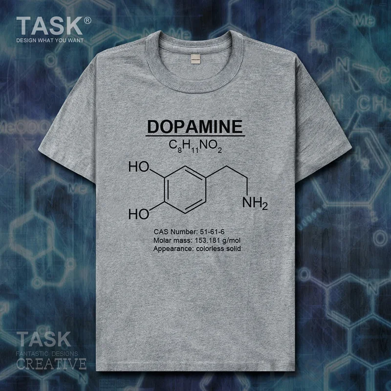 Dopamine Molecular Formula Chemistry Subject clothes Short sleeve t-shirt new Tops t shirt mens sweatshirt summer sports 01