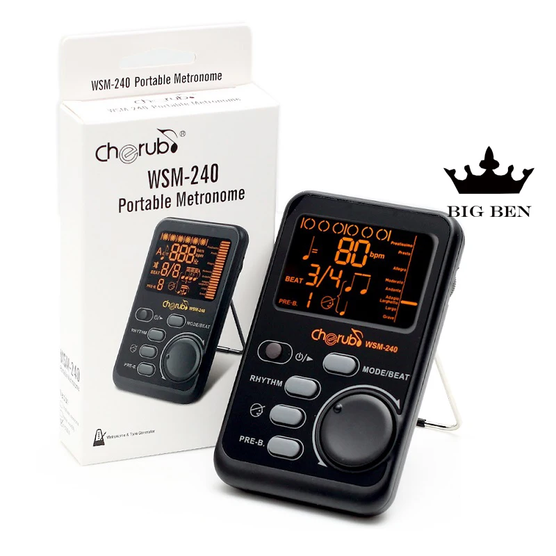 Tuner Metronome For Piano Drum Guitar Violin Music Instrument Accessories Rhythms Beat Vertical Metronome Portable Metro-tuner