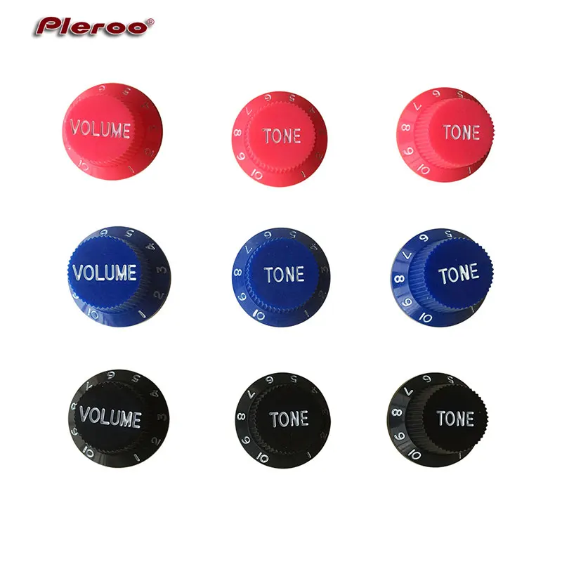 Guitar Parts Set of 3 PCS Stratocaster style 2 Tone &  1 Volume For Stratocaster Strat ST Guitar Control knobs, Various Color