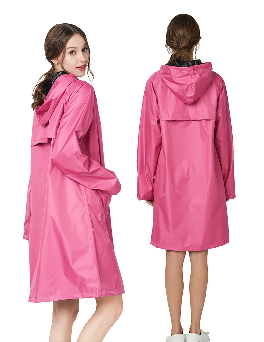 fashion Girl Lady Hooded Raincoat Outdoor Travel Waterproof Riding Cloth Rain coat for Women Poncho Long Rainwear raincoat