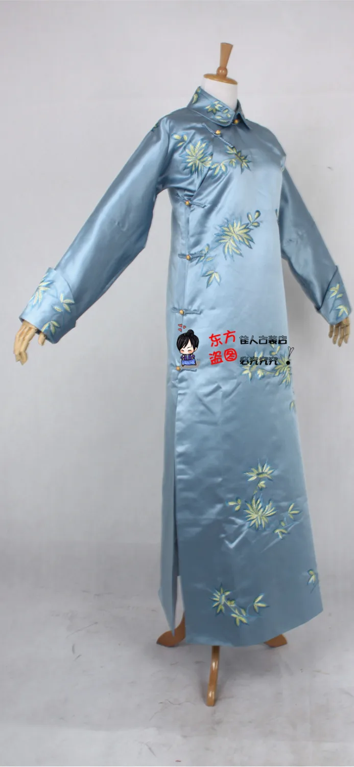 New Moive Lady in the Portrait  Qing Embroidery Princess Costume Minority Man Zu Qizhuang