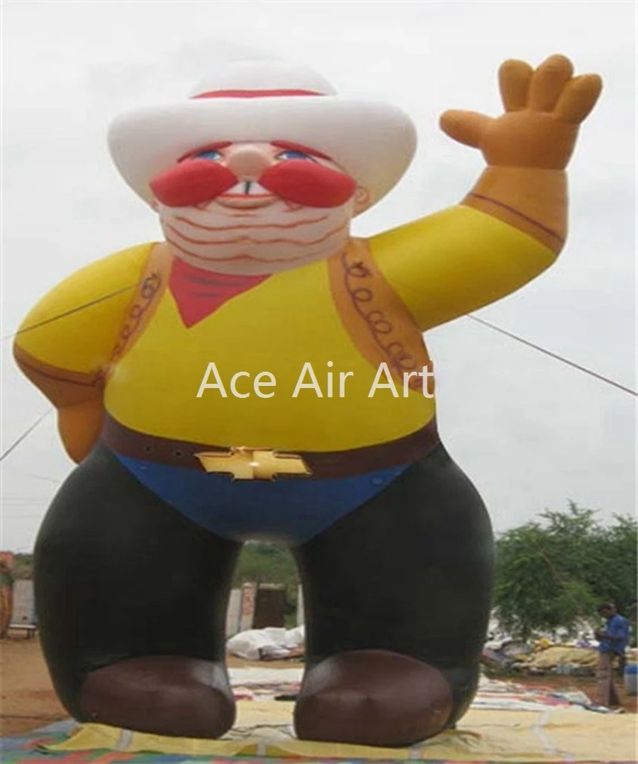 

8m tall Giant inflatable charater model inflatable old man greeting for advertising