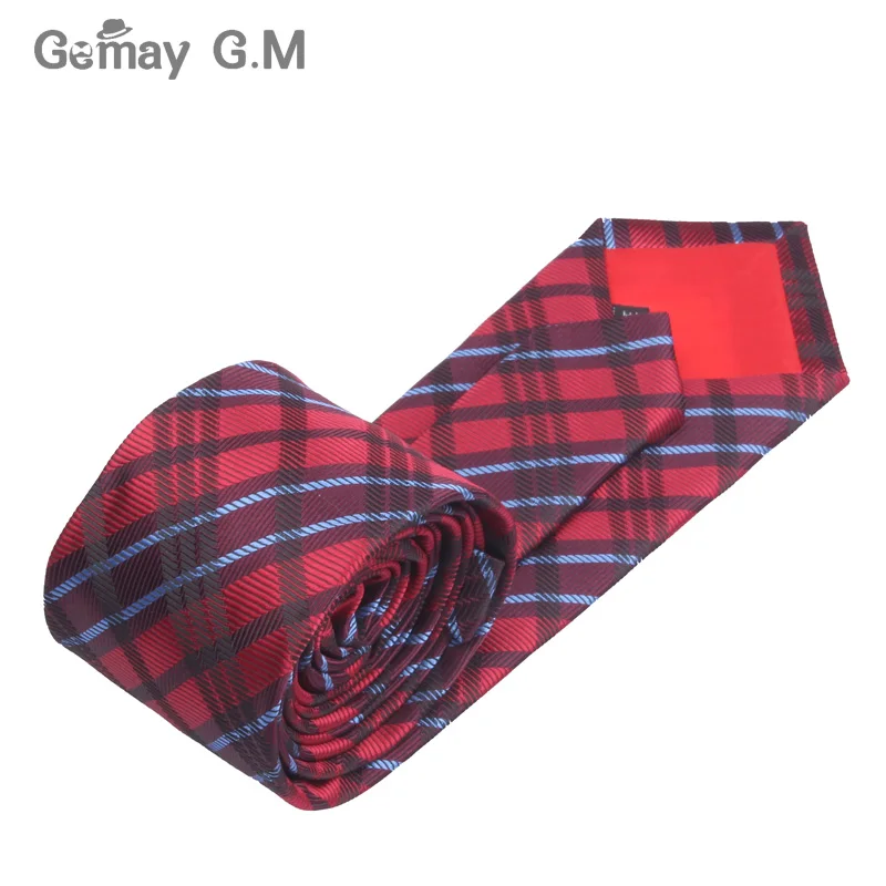 Corbatas de Cachemira para hombre, corbatas de cuello clásicas de Jacquard, corbata azul y roja para regalo, trajes de fiesta a cuadros a rayas para hombre