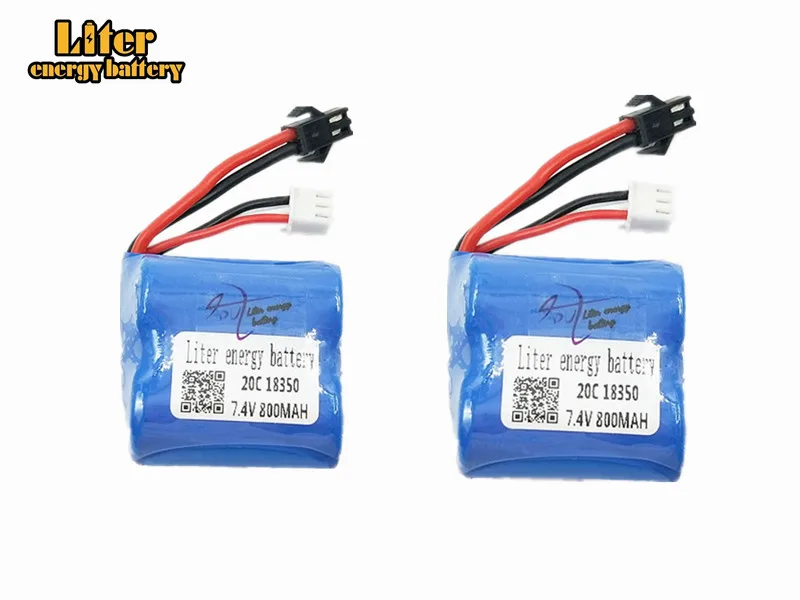 7.4 v 800 mAh akumulator litowo-jonowy do H100 H102 szybka łódź RC akumulator litowo-jonowy 18350 800 MAH