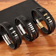 Men's Punk Leather Bracelet #4