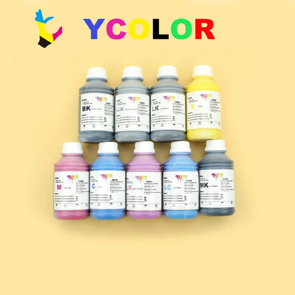 Fast Shipping!!! 500Ml Pigment กันน้ำหมึกสำหรับ Epson SureColor P6000 P7000 P8000 P9000เครื่องพิมพ์