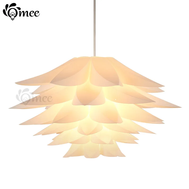 Lily Flower Pendant Light Material PVC 43/53CM Lotus Shape Fixture Pendent DIY Lampshade Bedroom / Shops LED Hanging Lamp