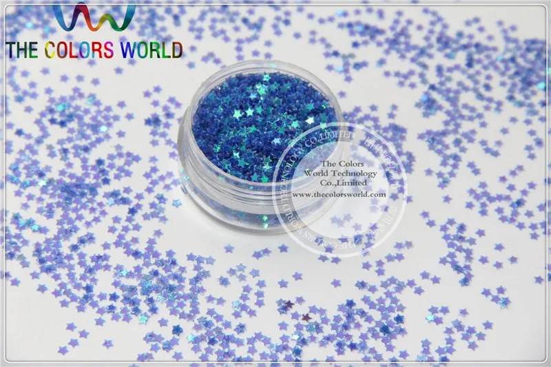 SSW507-108 Sequins Stars shape Transparent Blue Color accessory  for nail  Art or DIY deco 1pack=50g