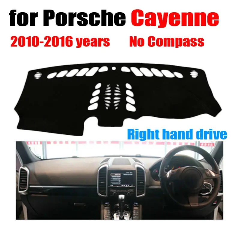 Car dashboard cover mat for Porsche Cayenne No Compass 2010-2016 Right hand drive dashmat pad dash covers auto accessories