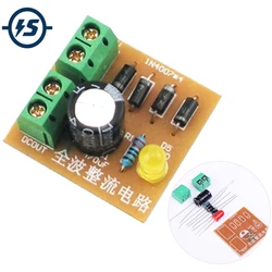 AC-DC Power Supply Converter DIY Electronic Kits Componnet SolderingTrainning IN4007 Full Wave Bridge Rectifier Circuit Board