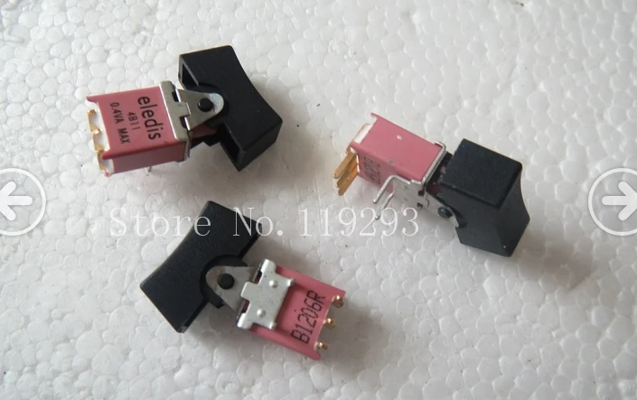 

[SA]Taiwan original rocker toggle switches Miniature Waterproof Rocker Switch gilded curved feet 3 feet 2 files--50pcs/lot