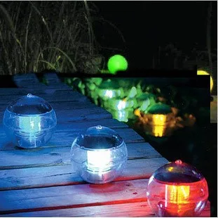 10pcs/lot Multi Color Garden Swimming Pond Lake Ball Solar Powered LED Floating Light Lamp