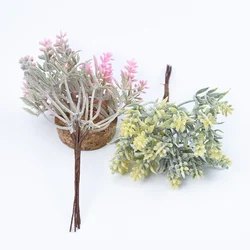 Artificial Plants Tree Plastic Grass Christmas Scrapbook Flowers Room Home Decor Wedding Party Fake Plants Diy Gifts Box Wreath