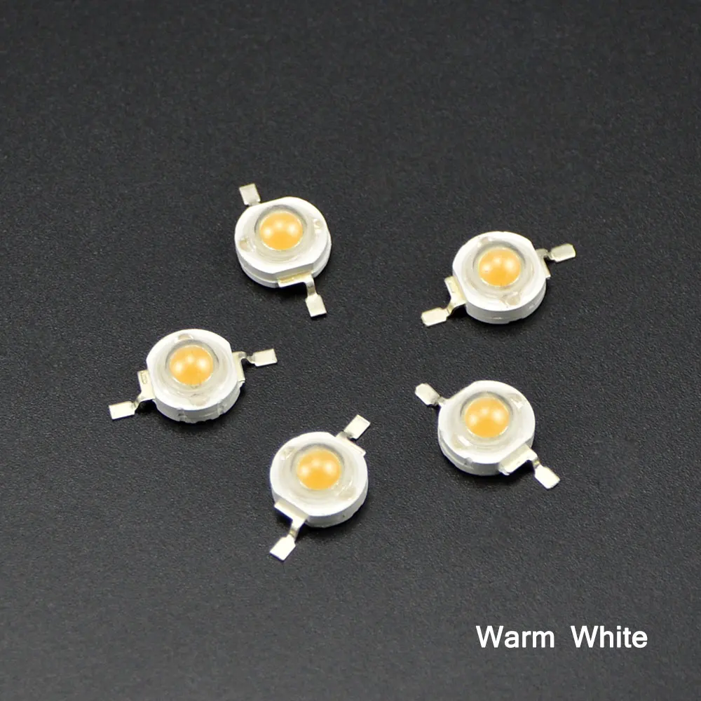 100Pcs/lot Real CREE 1W 3W High Power LED Lamp Beads 2.2V-3.6V SMD Chip LED Diodes Bulb White / Warm White / Red / Green / Blue