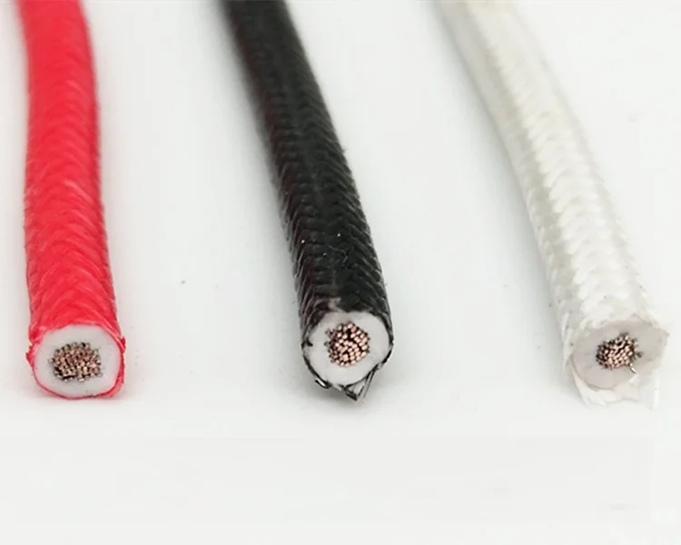 

Silicone glass fiber braided high temperature wire 0.75 1 square tin copper core waterproof resistance of 300 degrees