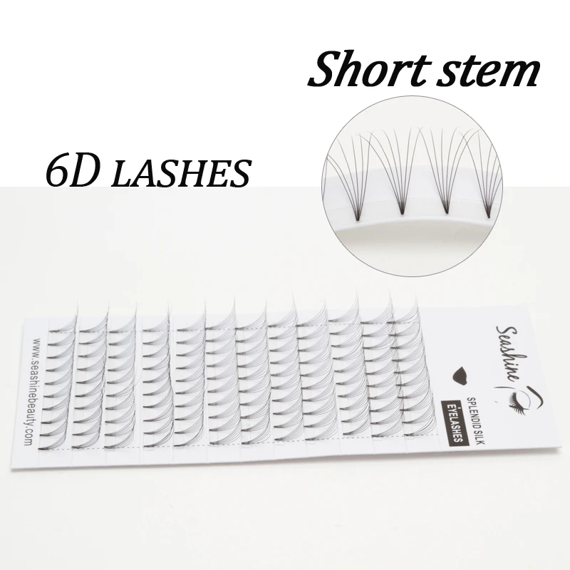 Seashine Rootless Premade Fans 3d/4d/5d/6d Faux Mink Lash Russian Volume Eyelash Extension Premade Fans Lash Extension
