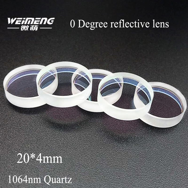 Weimeng 0 degrees  laser full reflector lens 20*4mm 1064nm quartz  for laser cutting & laser beauty machine