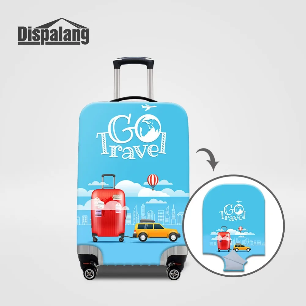 

Dispalang Elastic Anti-dust Luggage Protective Covers For 18-32 Inch Case On Suitcase 3D Printing Rain Suitcase Protector Cover