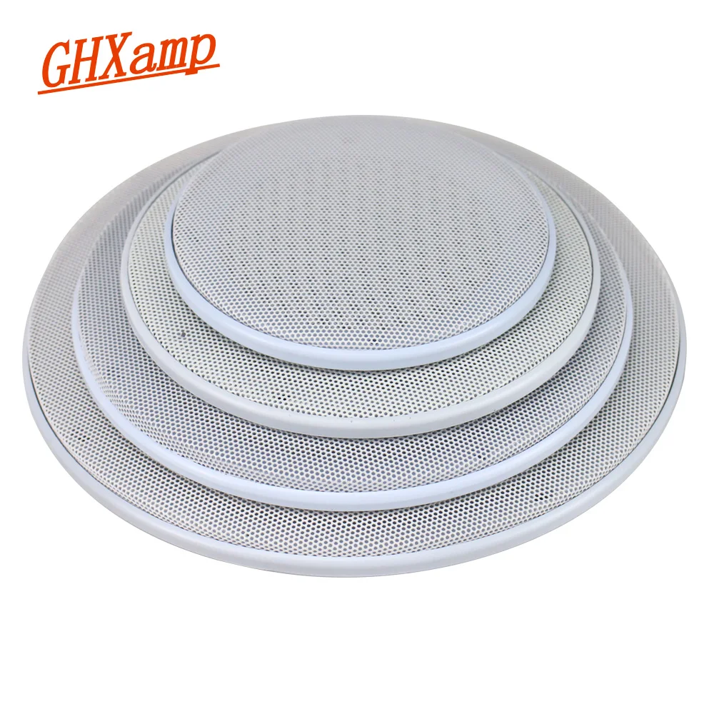 GHXAMP 5 inch 6.5 inch 8 inch Subwoofer Car Speaker Grill Mesh Auto LoudSpeaker Decorative Protective Cover ABS High-end White