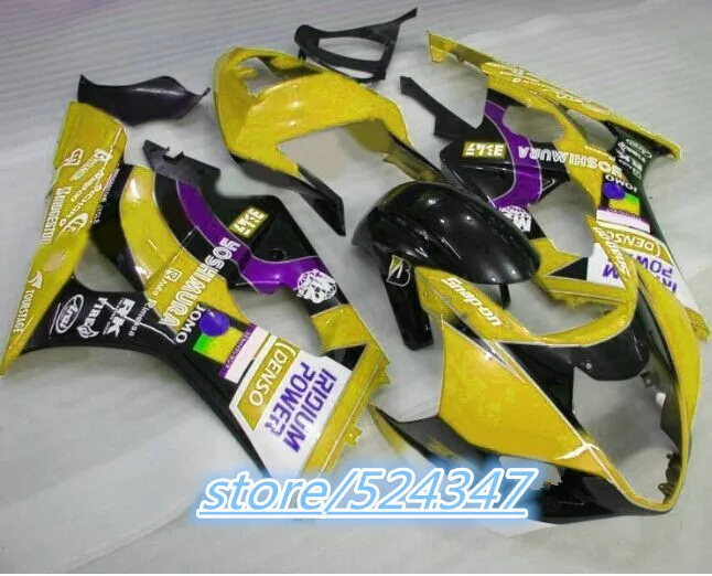 Injection Hey-Yellow black GSX-R1000 03 04 GSXR1000 GSXR 1000 03-04 Yellow GSX R1000 2003 2004 GSXR-1000 Fairing for Suzuki