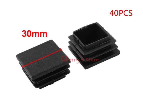 

Best Promotion Wholesale Price 40 Pcs/lot Plastic Square Blanking End Caps Tubing Tube Inserts 30mm x 30mm