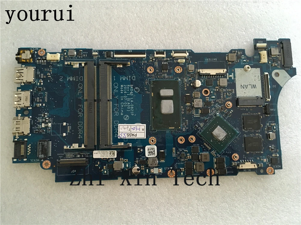 

yourui BKD40 LA-D821P For Dell inspiron 7460 7560 Laptop Motherboard With i7-7500u CPU CN-09WC1G 09WC1G DDR3 100% Test ok