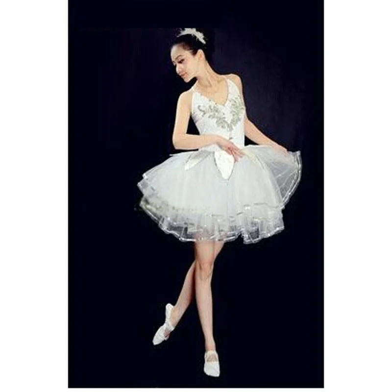 Customize Beads Accessory Ballet Dresses Lotus Leaf Skirt For Women or Kids, Dance Clothes Princess Tutu Lolita